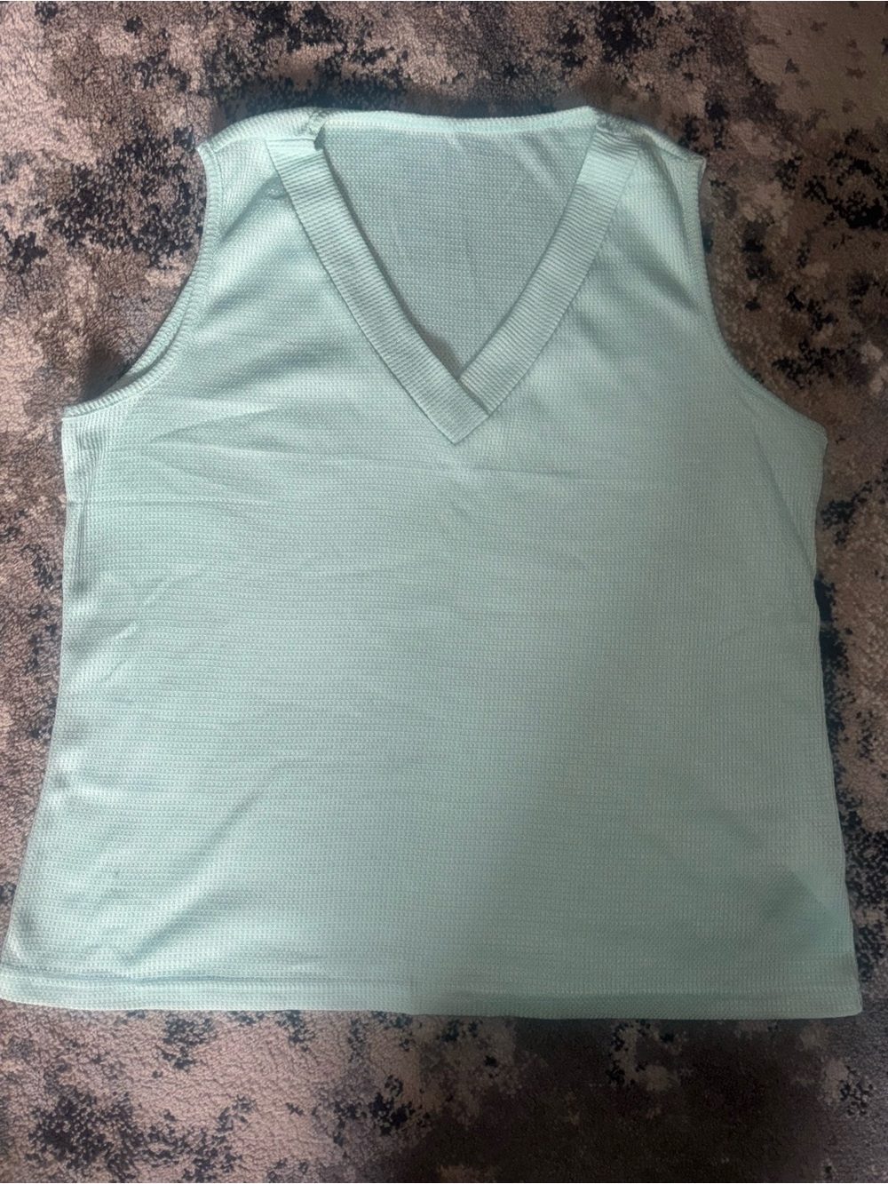 SHEIN Light Turquoise Sleeveless V-Neck Tank Top